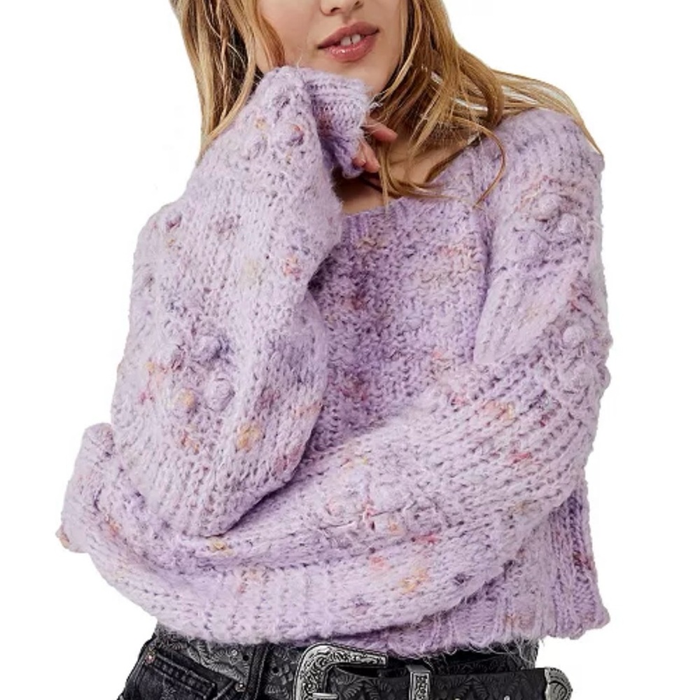 Free People Women's Sunset Cloud Pullover Sweater Small